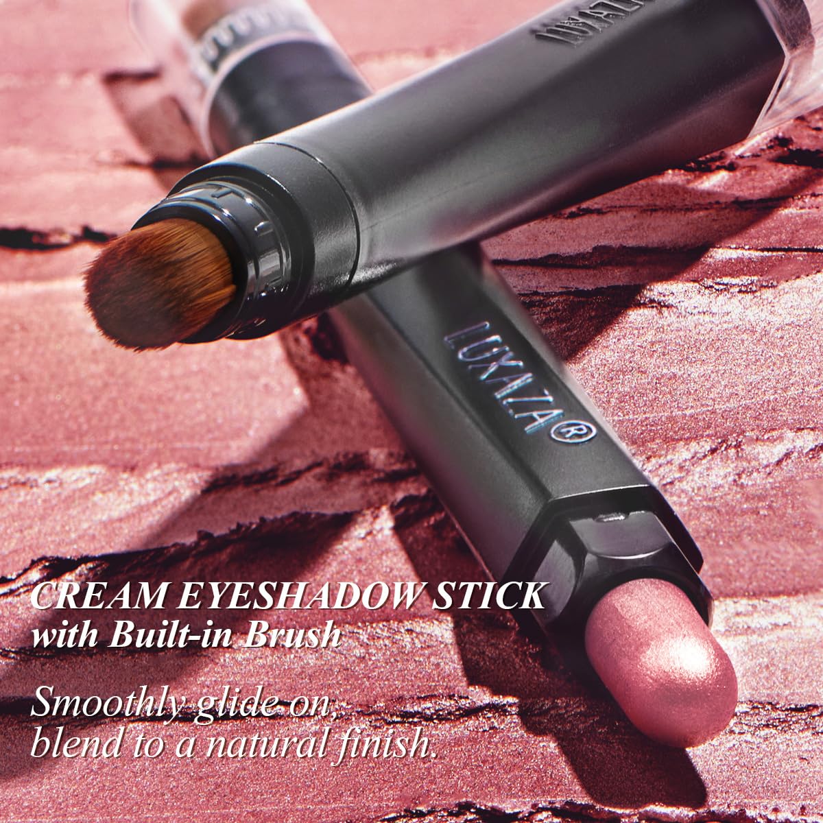 LUXAZA PRO Red Eyeshadow Stick Set 10PCS neutral shades close-up