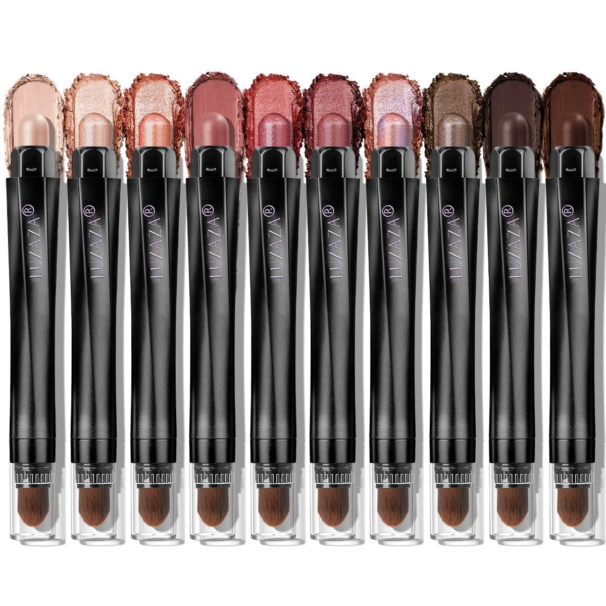 LUXAZA PRO Red Eyeshadow Stick Set 10PCS packaging front view