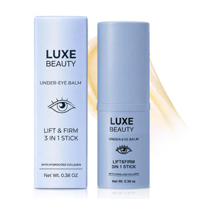 LUXE BEAUTY Under-Eye Balm Stick front view with packaging