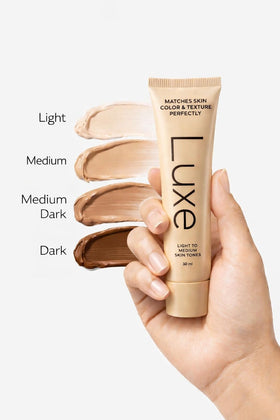 Luxe Color Changing Foundation close-up of bottle