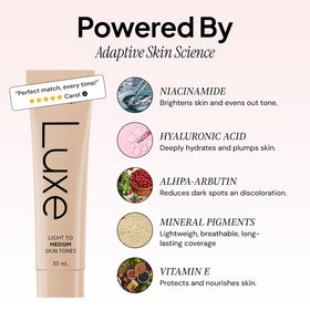 Luxe Color Changing Foundation texture on skin