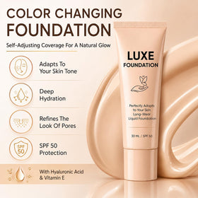 LUXE FOUNDATION Color Changing Foundation 30 ML packaging