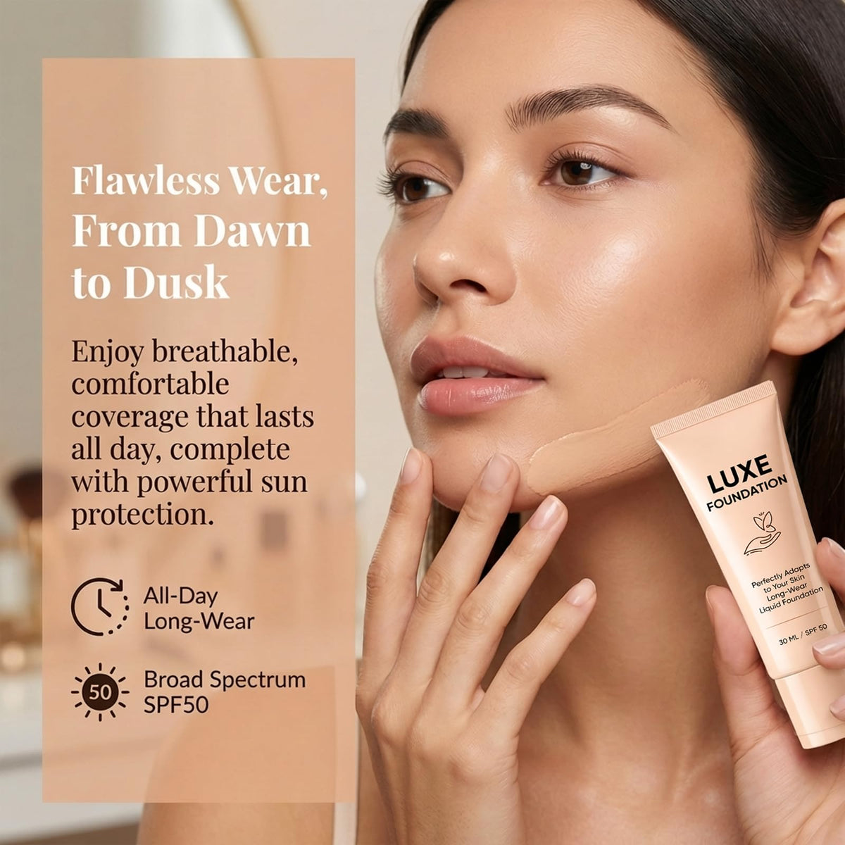LUXE FOUNDATION Color Changing Foundation back view