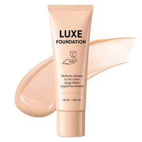 LUXE FOUNDATION Color Changing Foundation front view with packaging