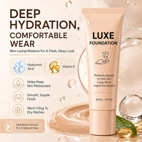 LUXE FOUNDATION Color Changing Foundation texture close-up