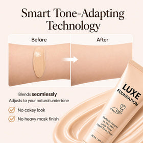 LUXE FOUNDATION Color Changing Foundation with SPF50 label