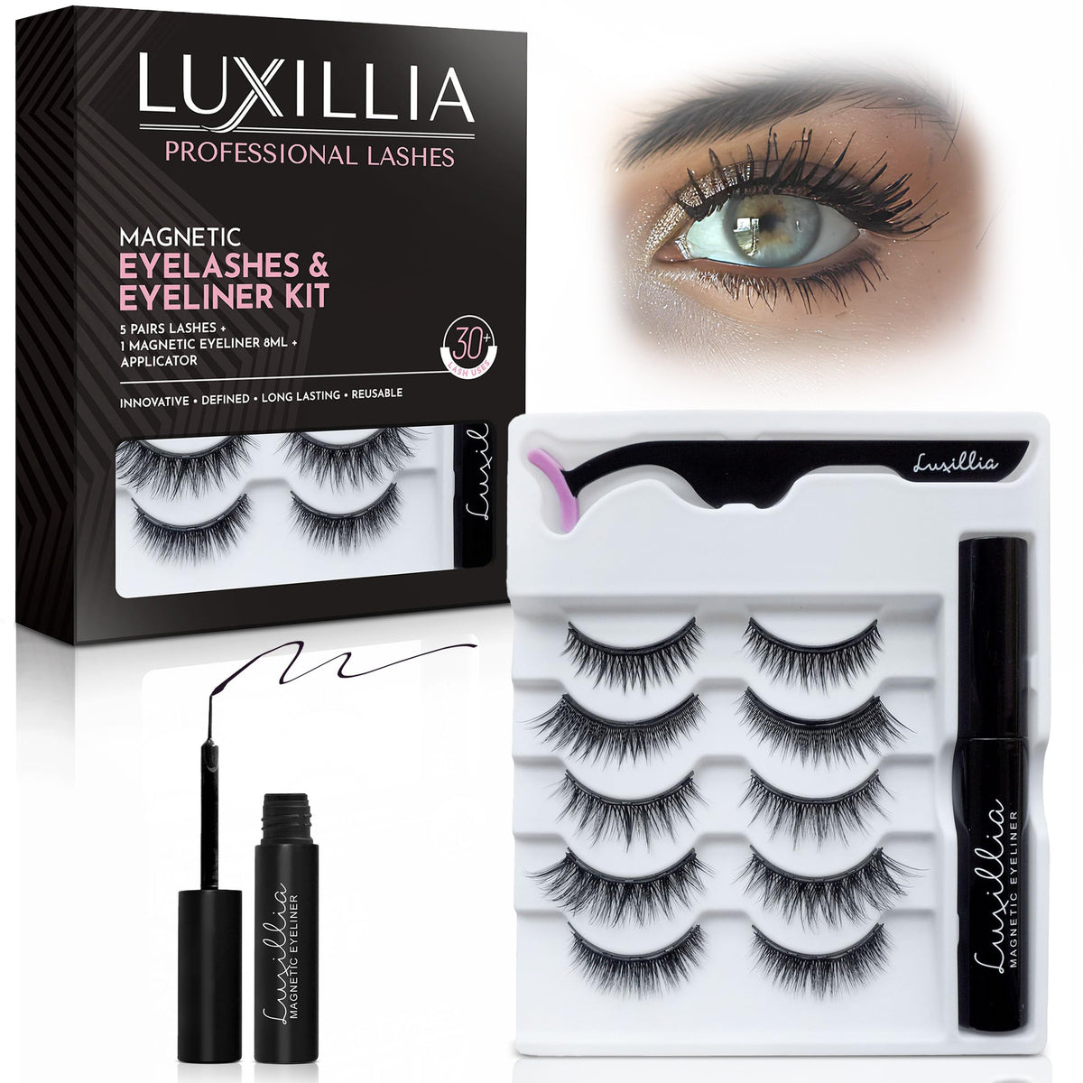 Luxillia Magnetic Eyelashes Applicator Kit front view