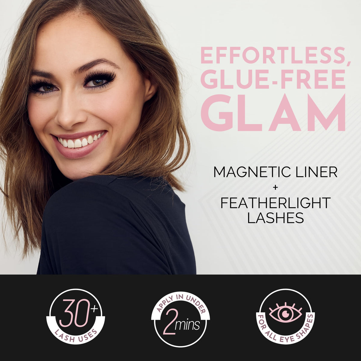 Luxillia magnetic eyelashes in various styles