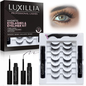 Luxillia Magnetic Eyelashes Kit front view with 10 styles