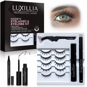 Luxillia Magnetic Eyelashes Kit front view with 8 sets
