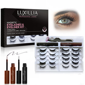 Luxillia Magnetic Eyelashes Kit with 13 styles and applicator