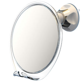 Luxo Shaving Mirror front view with anti-fog coating