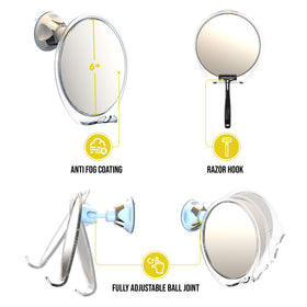 Luxo Shaving Mirror in a bathroom setting
