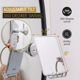 Luxo Shower Mirror adjustable tilt feature demonstration