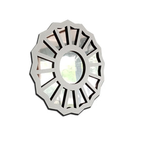 LuxuryConcept Divine Feminine Mirror front view, white-silver finish