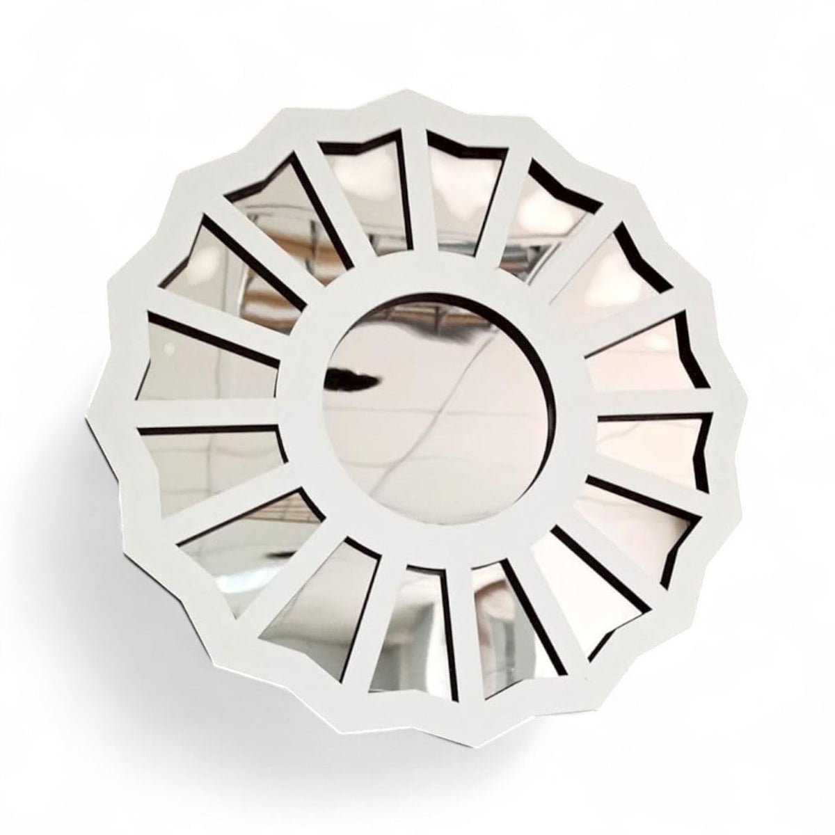 LuxuryConcept Divine Feminine Mirror front view, white-silver finish