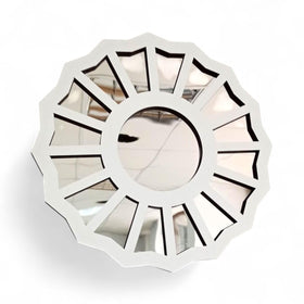 LuxuryConcept Divine Feminine Mirror front view, white-silver finish