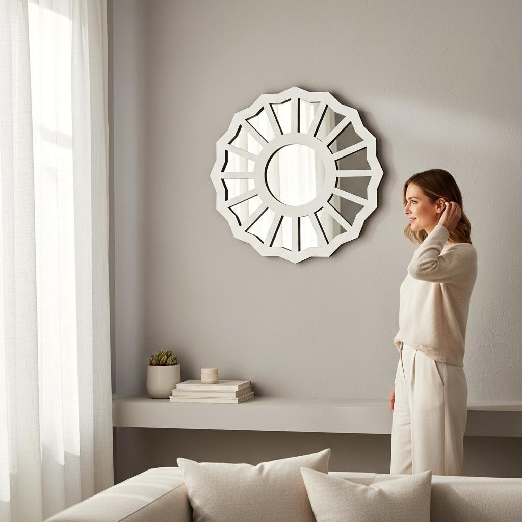 LuxuryConcept Divine Feminine Mirror in a chic bedroom setting