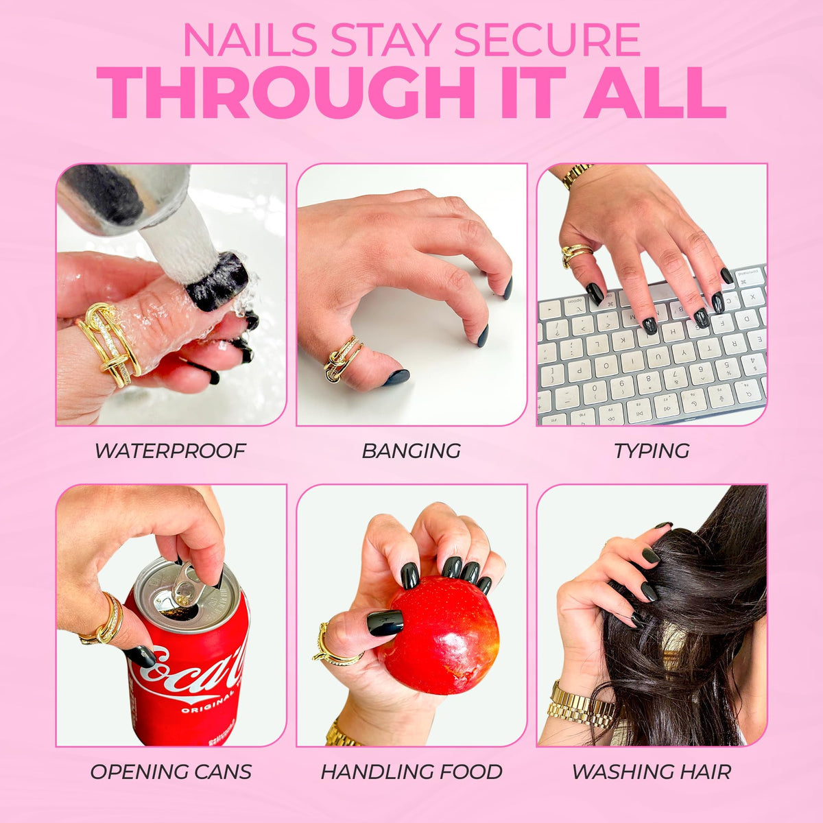 LUXXI Brush On Nail Glue packaging with 7ml bottles