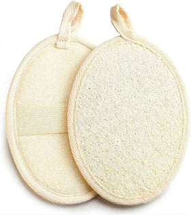 LWJTTDFJ Natural Loofah Sponge Exfoliating Body Scrubber front view