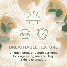 LWJTTDFJ Natural Loofah Sponge Exfoliating Body Scrubber with hanging loop