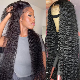 LYILYI 28-Inch Water Wave Lace Front Wig front view