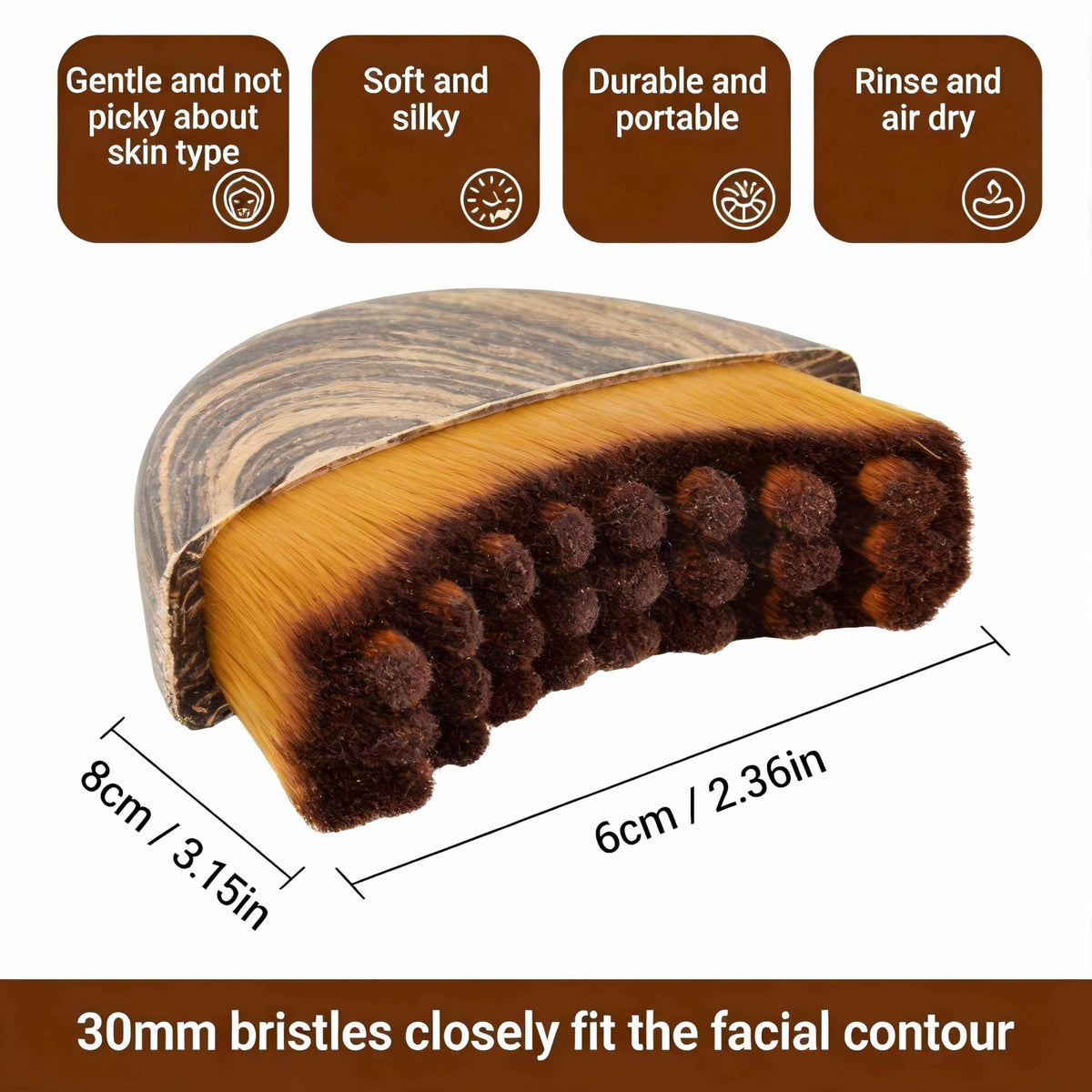 Lymphatic Contour Face Brush with skincare products