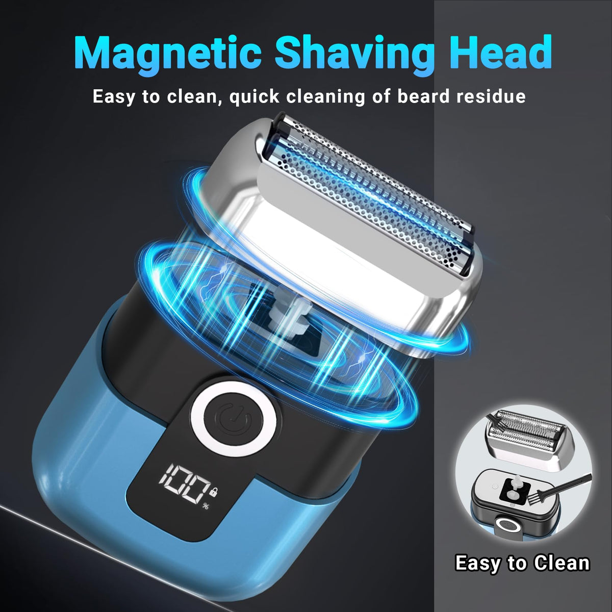 LYRSLF Mini Electric Razor in a travel bag