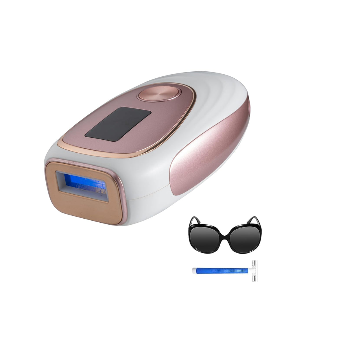 LYSMOSKI IPL Hair Removal Device front view in rose gold