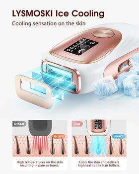 LYSMOSKI IPL Hair Removal Device on bathroom counter