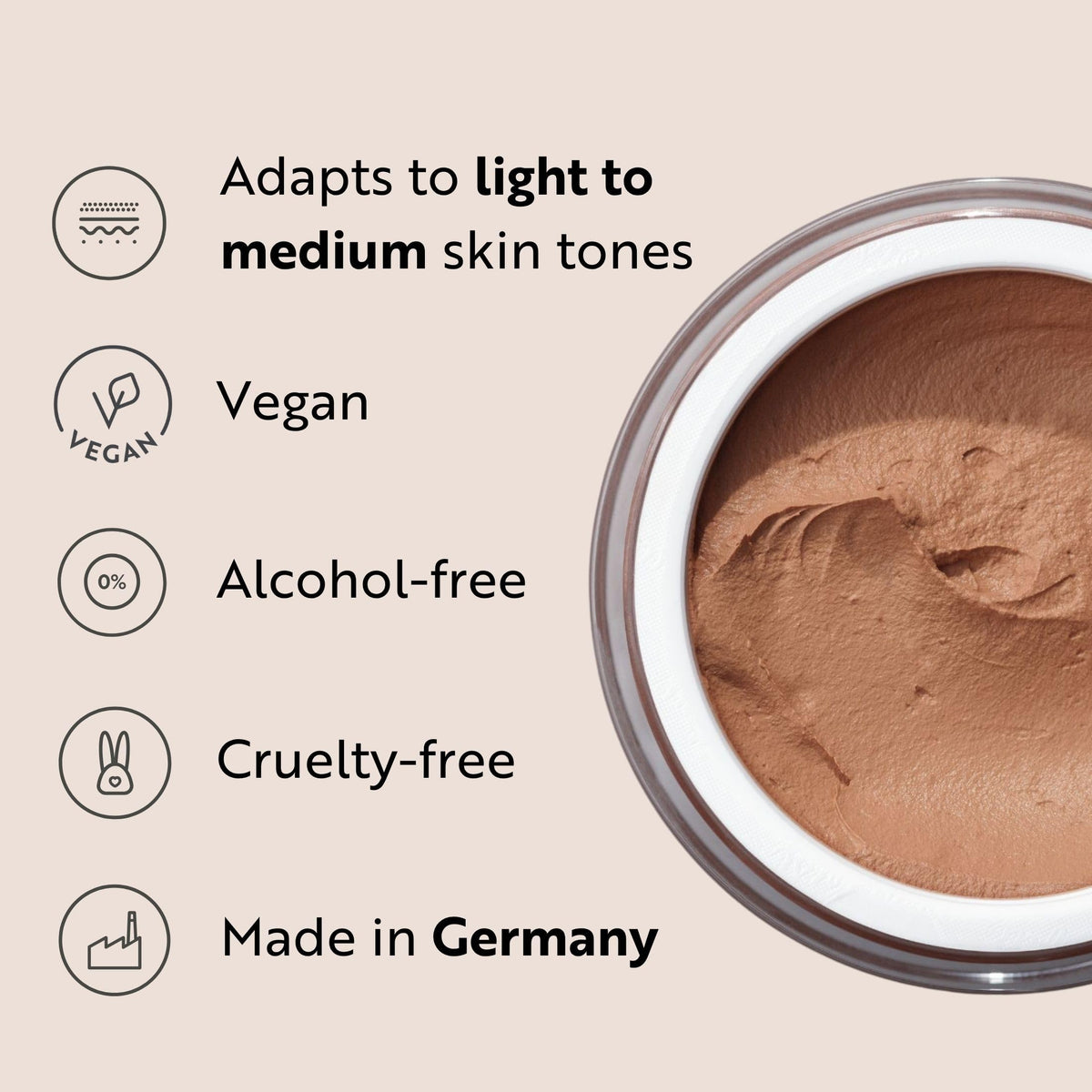 M. Asam Magic Finish Make-up Mousse application with sponge