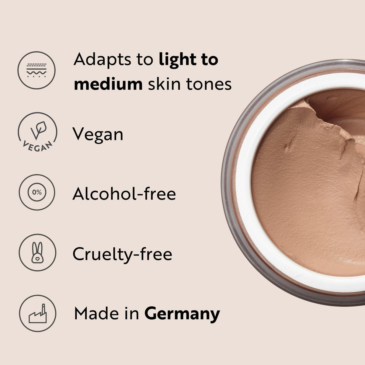 M. Asam Magic Finish Make-up Mousse application with sponge