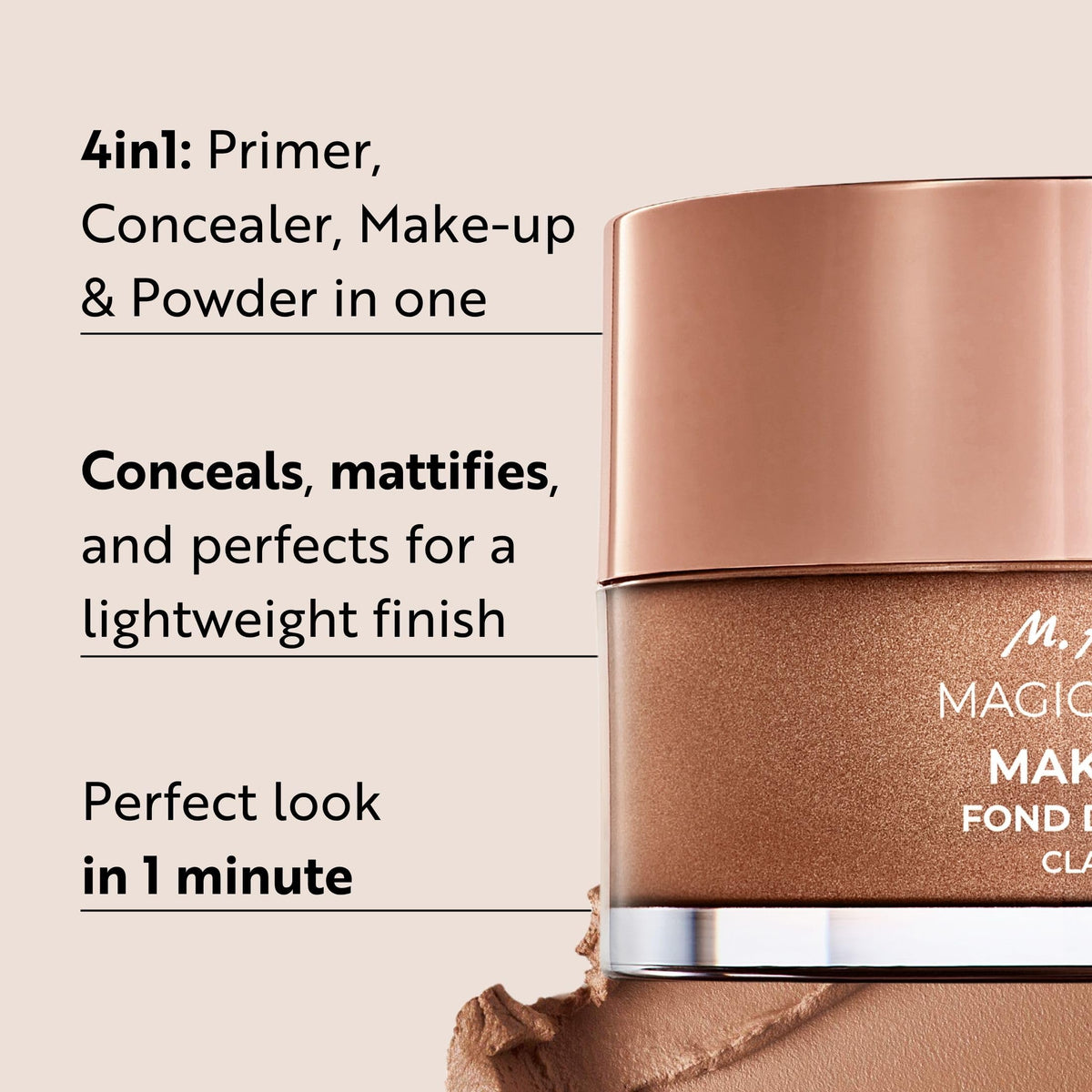 M. Asam Magic Finish Make-up Mousse texture close-up