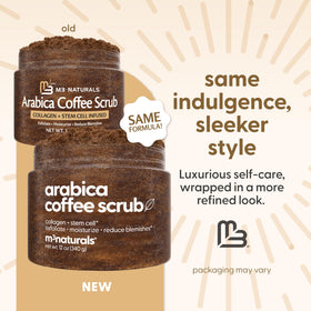 M3 Naturals Arabica Coffee Body Scrub packaging