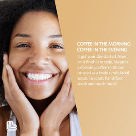 M3 Naturals Arabica Coffee Body Scrub with coffee beans
