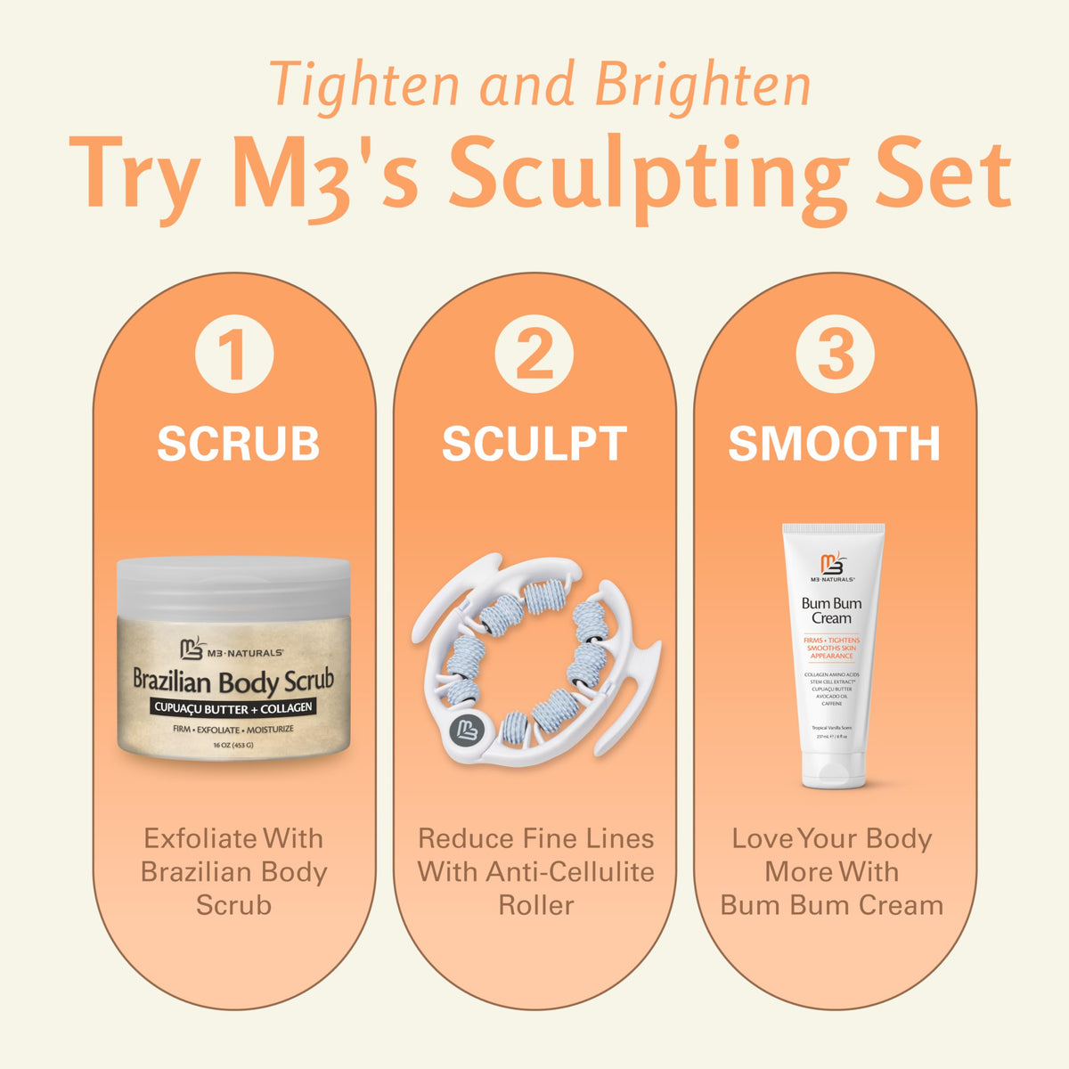 M3 Naturals Brazilian Body Scrub ingredients list