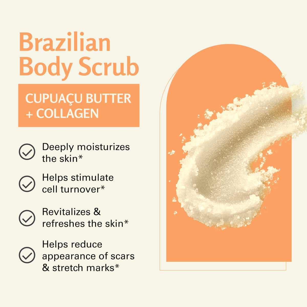 M3 Naturals Brazilian Body Scrub texture close-up