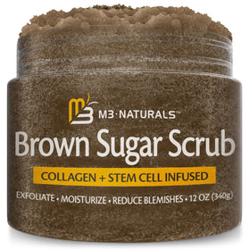 M3 Naturals Brown Sugar Body Scrub 12 oz front view