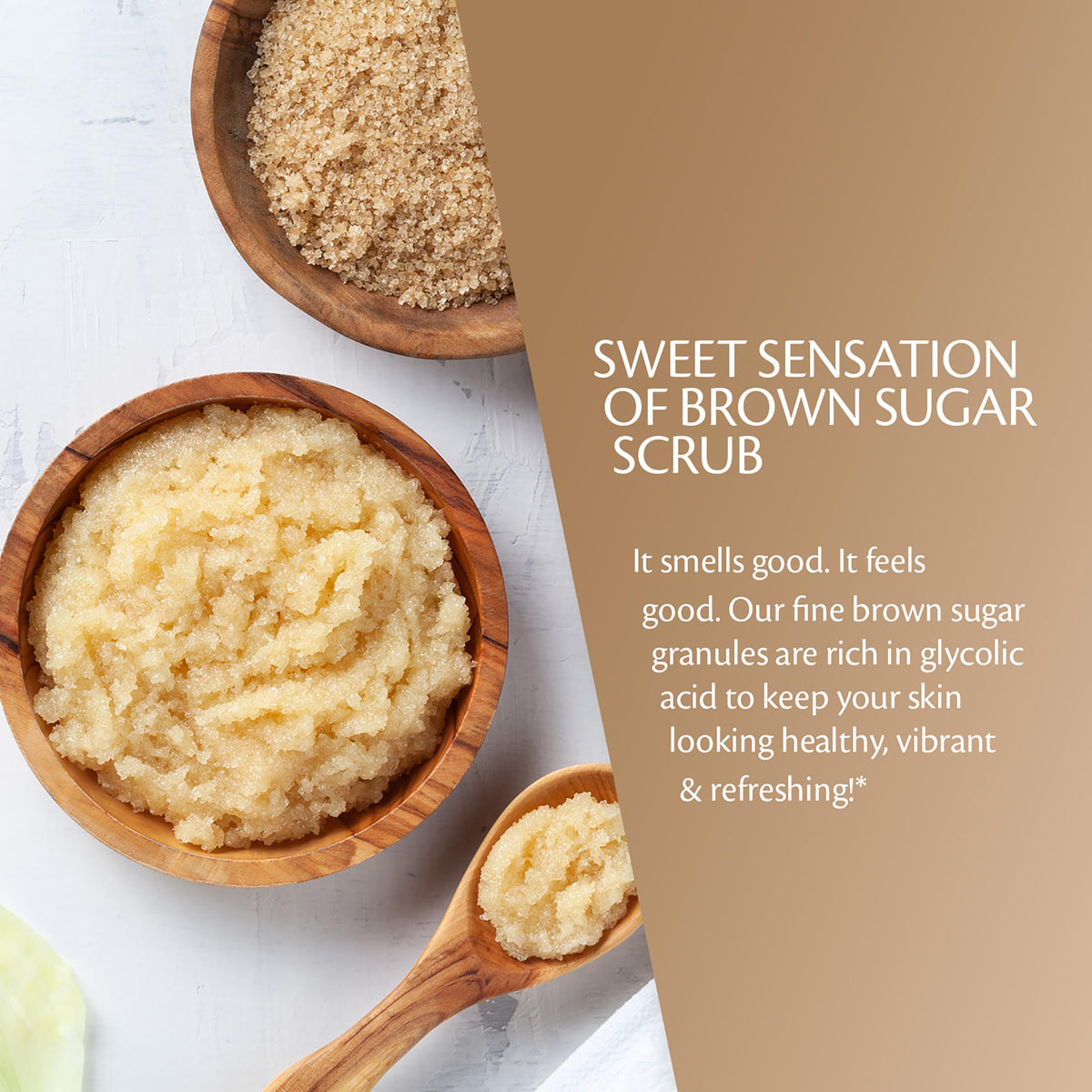 M3 Naturals Brown Sugar Body Scrub application on skin