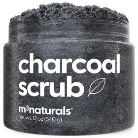 M3 Naturals Exfoliating Charcoal Scrub 12 oz front view
