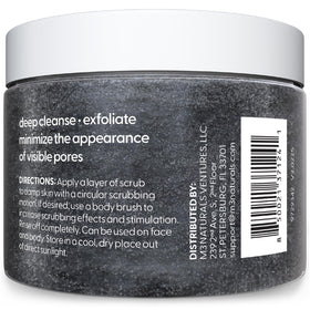 M3 Naturals Exfoliating Charcoal Scrub texture close-up