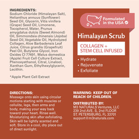 M3 Naturals Himalayan Salt Scrub 16 oz back view