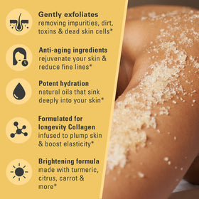 M3 Naturals Turmeric Body Scrub texture close-up