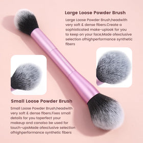 MAANGE 20 Pcs Makeup Brush Set arranged on a vanity