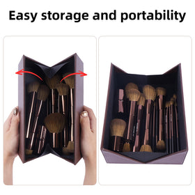 MAANGE brushes arranged for a beauty setup