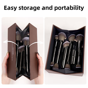 MAANGE double-ended kabuki brush close-up