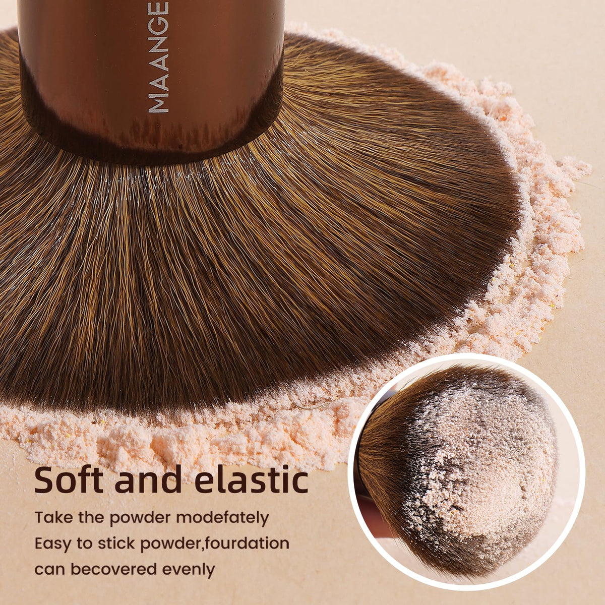 MAANGE eye makeup brushes displayed in carrying case