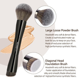MAANGE foundation brush set with black handles