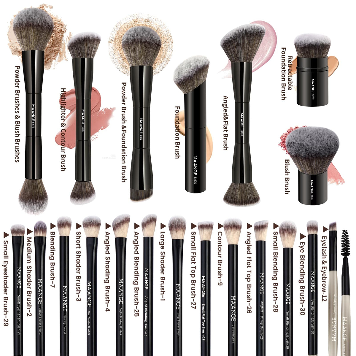 MAANGE gift box packaging for makeup brushes