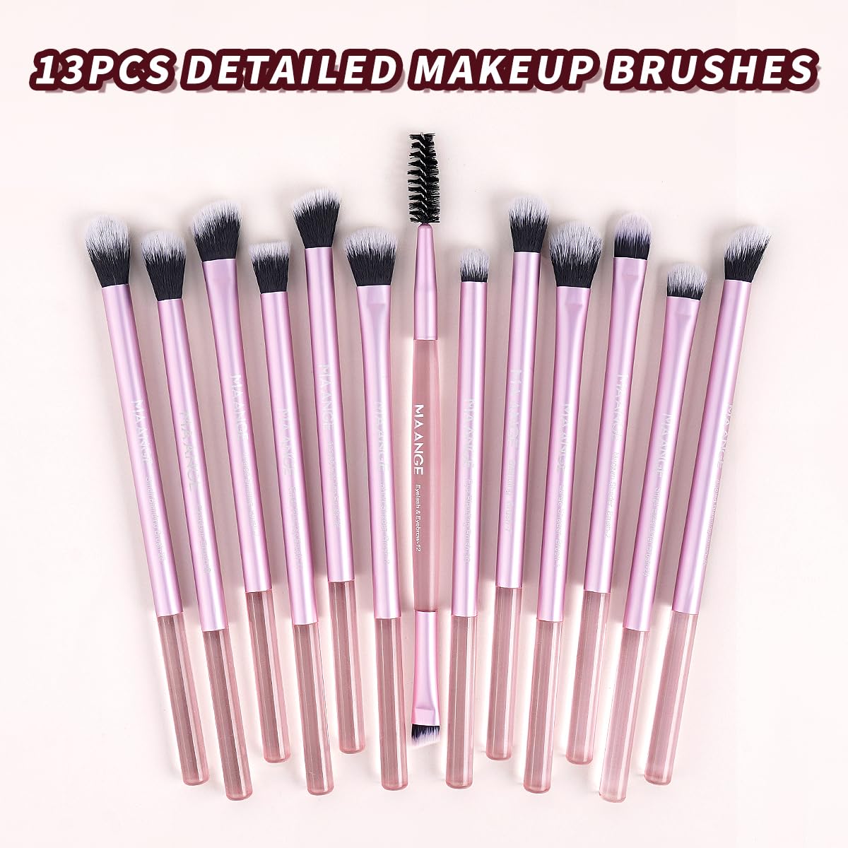 MAANGE makeup brush set with sturdy aluminum handles